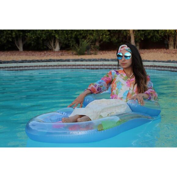 Vintage 1960s-70s Pastel Floral Hostess Gown Maxi Dress Small - Picture 7 of 10